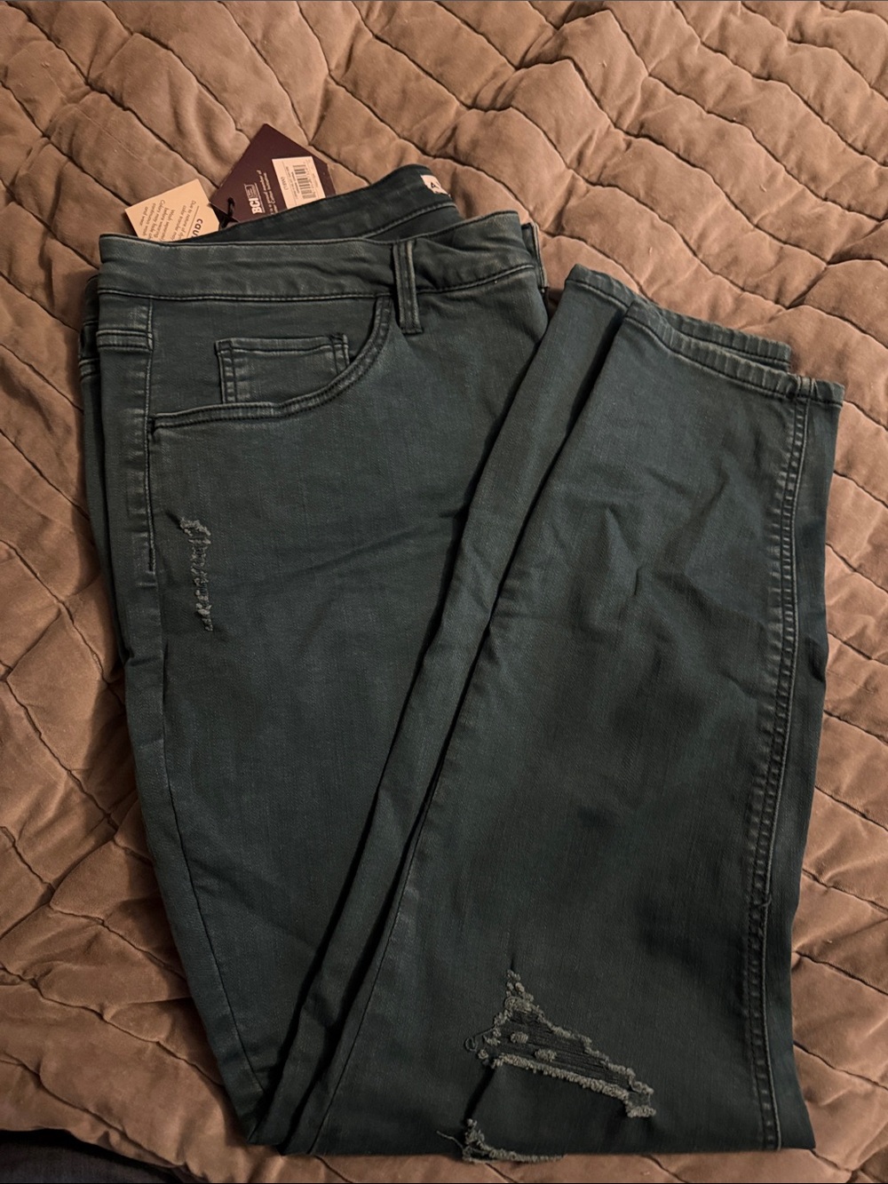 Ava & Viv Women's Plus Size Green High-Rise Ankle Jeans - Size 18W - NWT